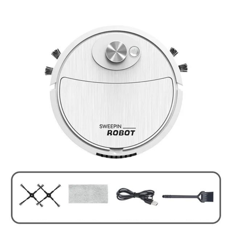 Slim Smart Robot Vacuum for Effortless Cleaning - SmartClean-Black-State of Style