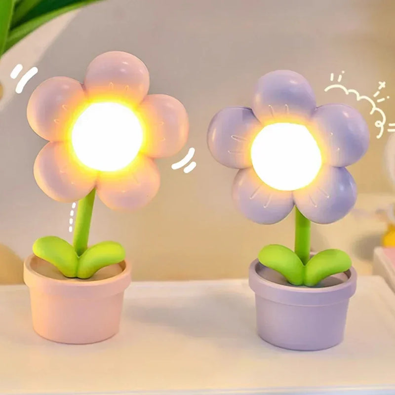 Small Flower Relaxing Table Lamp - BlossomGlow-Pink-State of Style