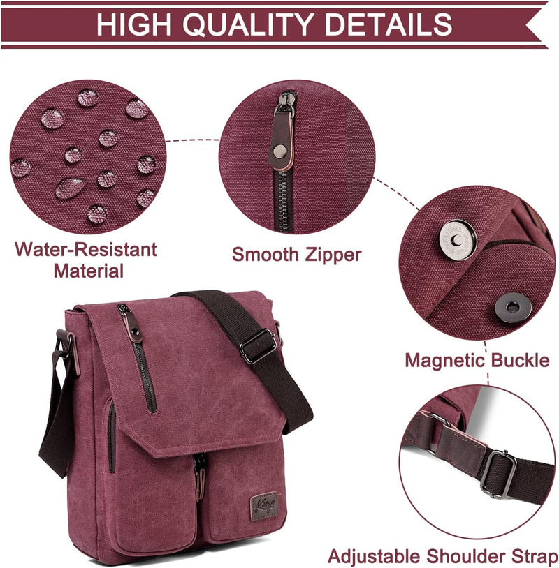 Compact Canvas Crossbody Messenger Bag – Renan