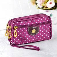 Small Wristlet Wallet with Zipper-Purple-State of Style