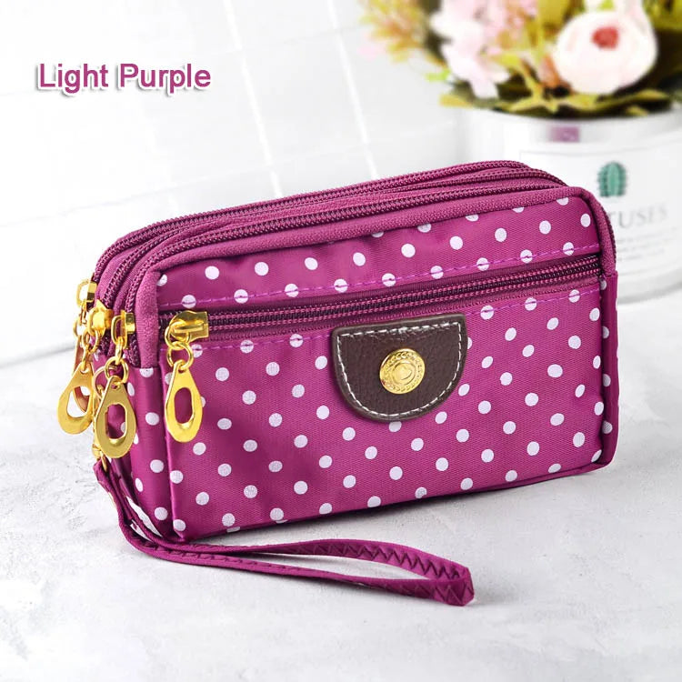 Small Wristlet Wallet with Zipper-Rose Red-State of Style