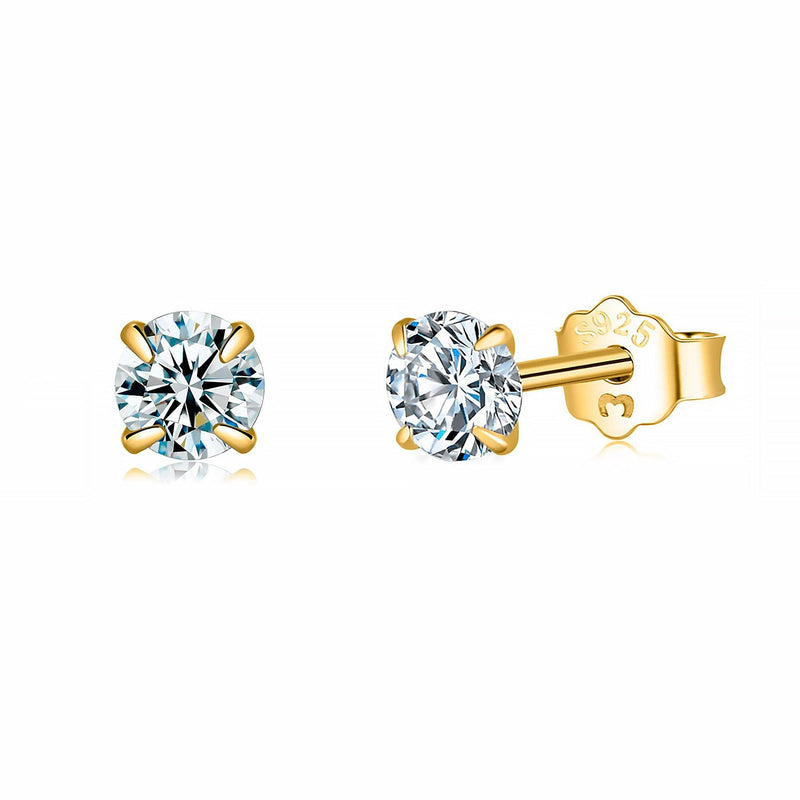 Small Zirconia Earrings - Lynette-2 mm-Silver-State of Style