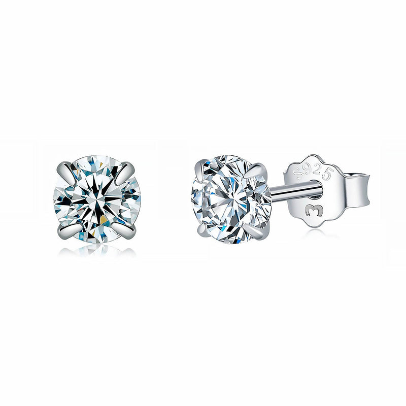 Small Zirconia Earrings - Lynette-3 mm-Silver-State of Style