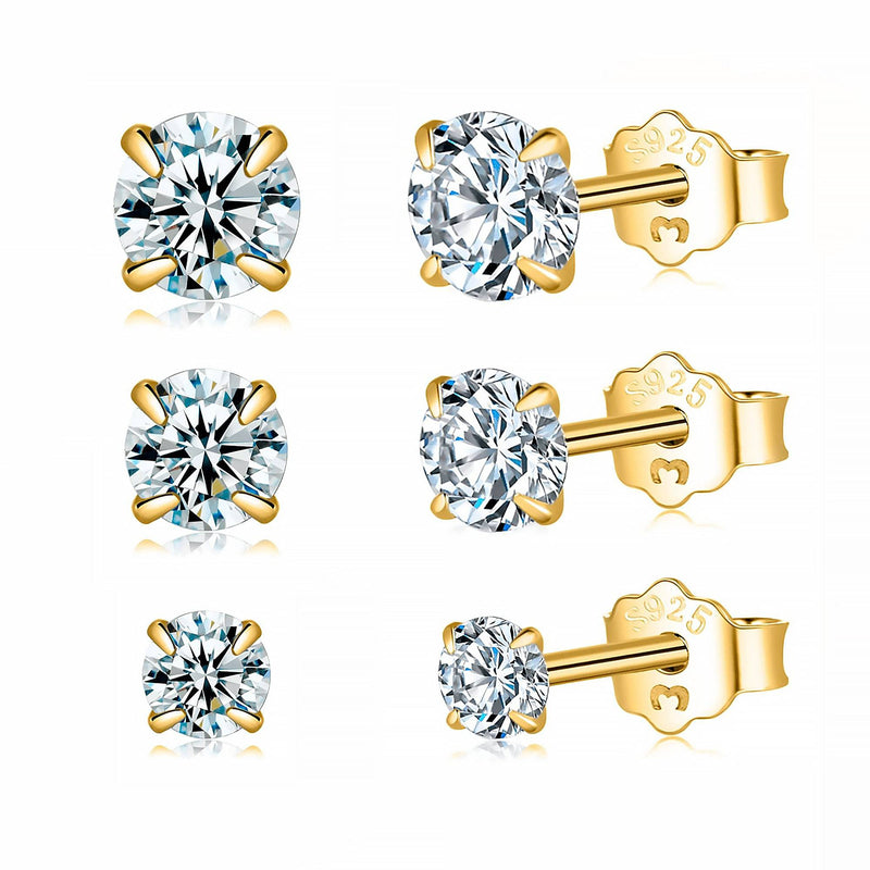 Small Zirconia Earrings - Lynette-Set (Alle maten)-Gold-State of Style
