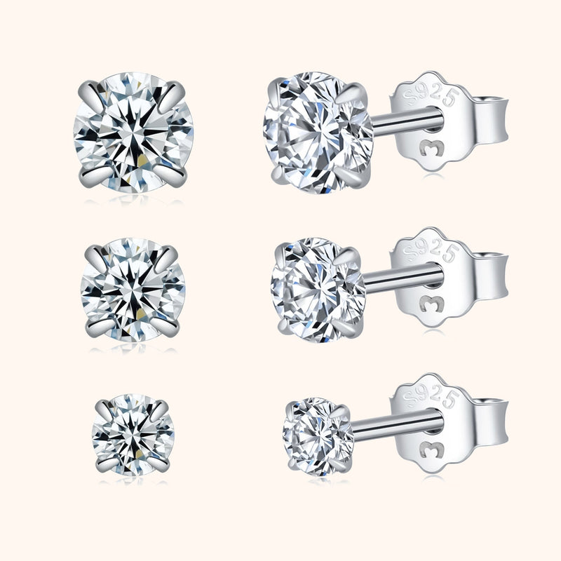 Small Zirconia Earrings - Lynette-Set (Alle maten)-Silver-State of Style