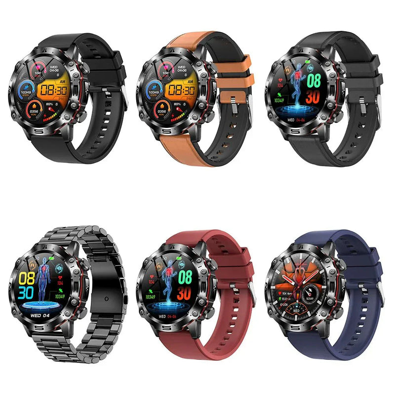 Smart Health Tracker with Glucose and ECG Monitoring - HealthPro-Black Steel-State of Style