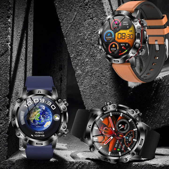 Smart Health Tracker with Glucose and ECG Monitoring - HealthPro-Black Steel-State of Style