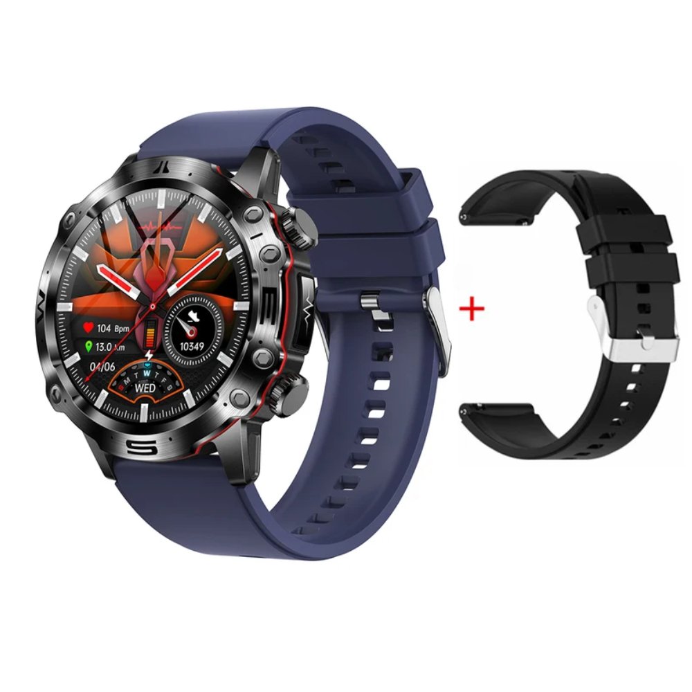 Smart Health Tracker with Glucose and ECG Monitoring - HealthPro-Blue + Strap-State of Style