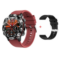 Smart Health Tracker with Glucose and ECG Monitoring - HealthPro-Red + Strap-State of Style