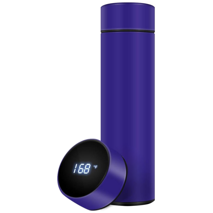 Smart Insulated Bottle with LED Temperature Display-Marine Blue-State of Style