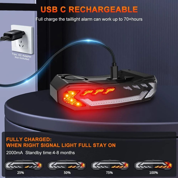 Smart Rear Light Alarm - BikeGuard™-State of Style