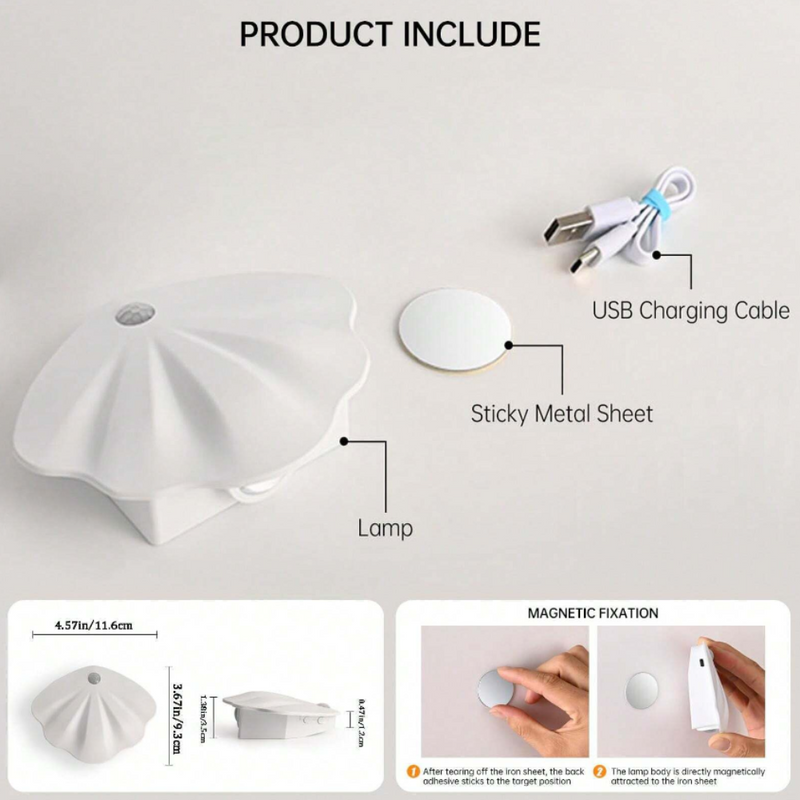 Smart Shell Motion Sensor Lamp - LumiMotion-White-State of Style