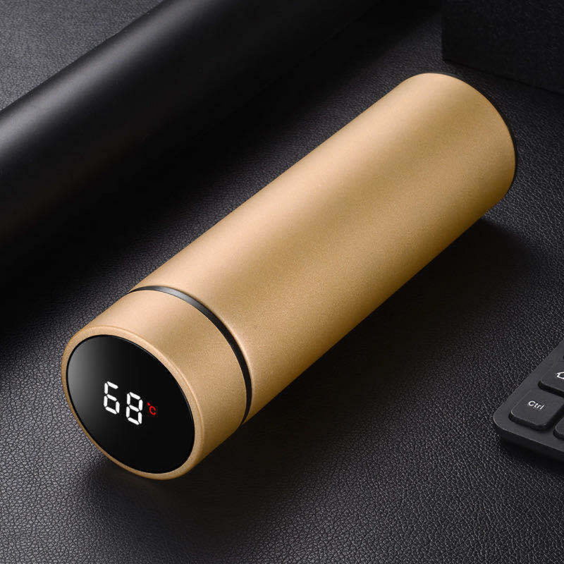 Smart Thermos Bottle with Digital Temperature Display - TempKeeper-Gold-State of Style