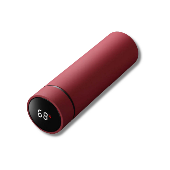 Smart Thermos Bottle with Digital Temperature Display - TempKeeper-Red-State of Style