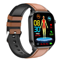 Smartwatch with ECG, Blood Sugar and Blood Pressure Monitoring - HealthSync-Brown-State of Style