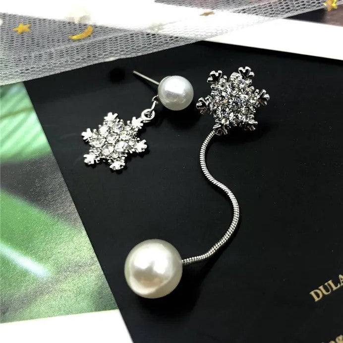 Snowflake Drop Earrings - Elegant Winter Jewellery-State of Style