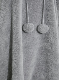 Snuggle Plus Oversized Teddy Hoodie Dress-Grey-3XL-State of Style