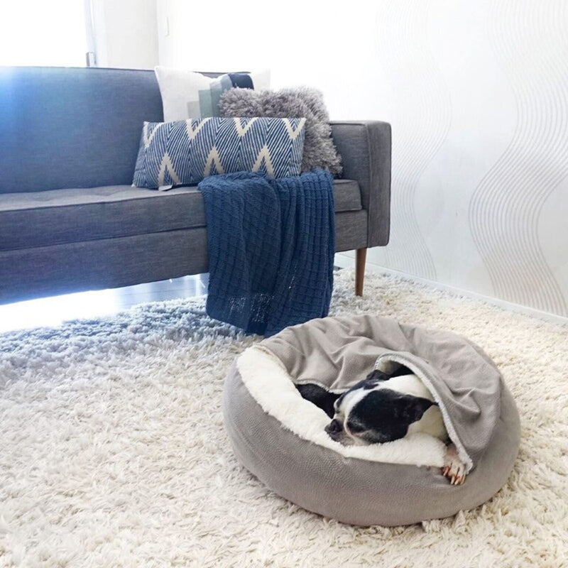 SnuggleNest Dog Cuddle Cave - The Ultimate Comfort for Your Pet-Grey-S (50cm)-State of Style