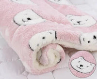 SnuggleSoft Warm Cat Blanket-S-Pink & Bear-State of Style