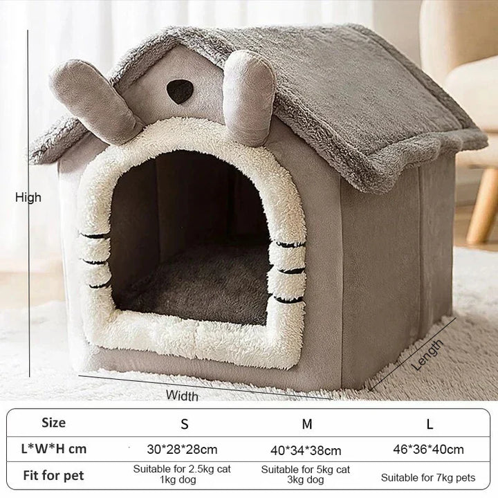 SnugglyNest Indoor Pet House - Snuggly and Cozy-Grey-S-State of Style