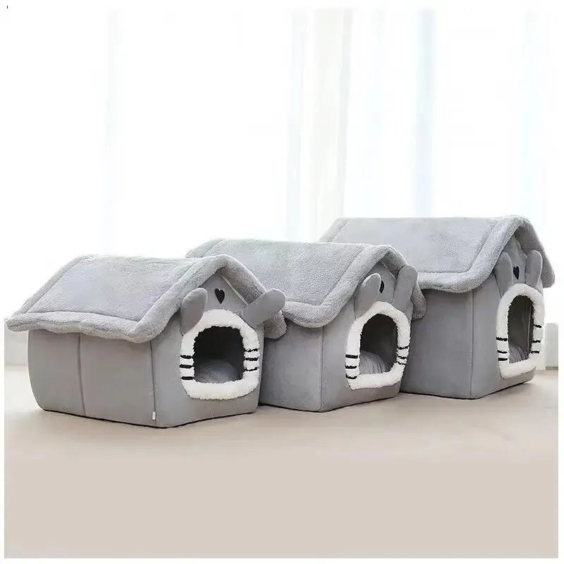 SnugglyNest Indoor Pet House - Snuggly and Cozy-Grey-S-State of Style