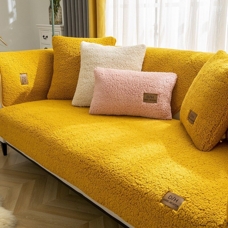 SofaRevive Stylish Sofa Covers-70x70cm-Yellow-State of Style