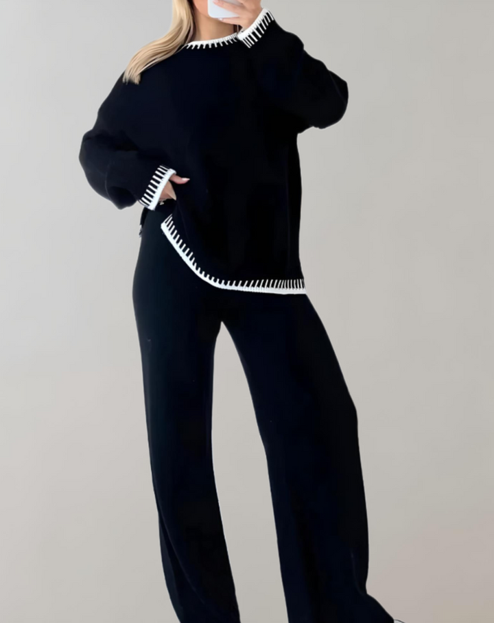 Sofia 2-Piece Women's Clothing Set-Black-S-State of Style