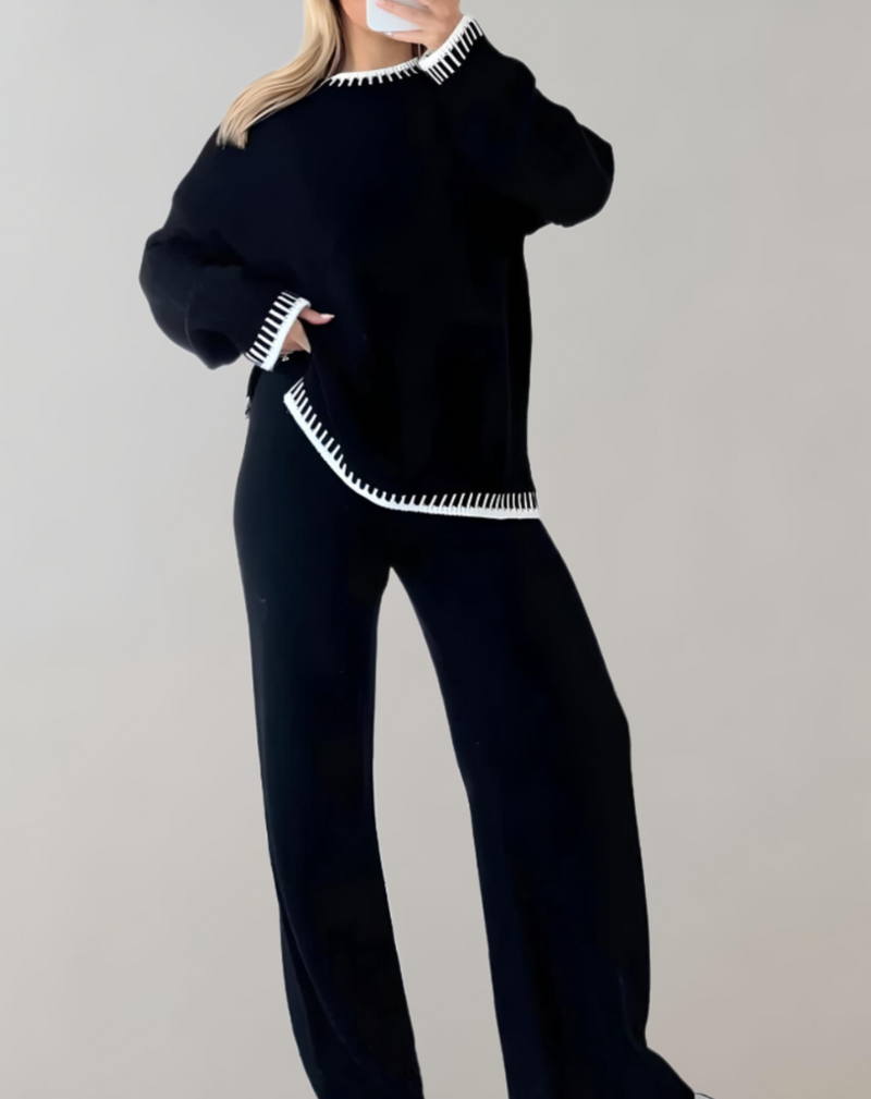 Sofia 2-Piece Women's Clothing Set-Black-S-State of Style