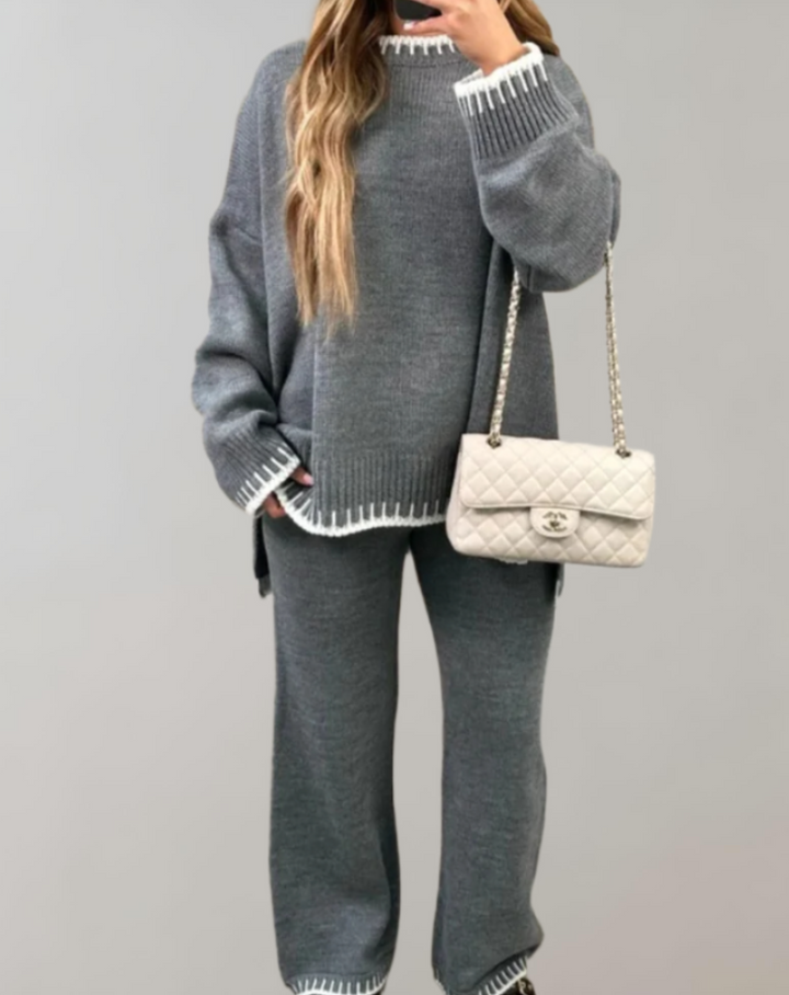 Sofia 2-Piece Women's Clothing Set-Grey-S-State of Style