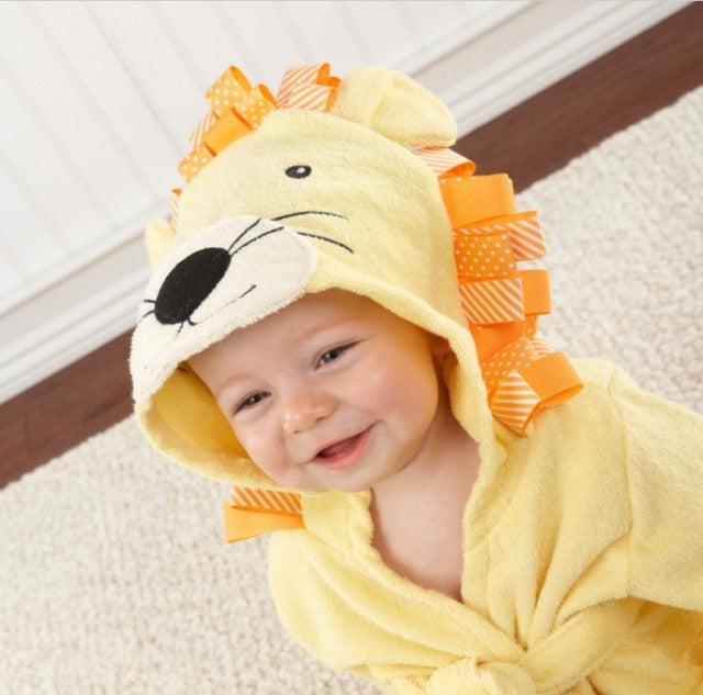 Soft Baby Animal Bathrobe - AnimalHug-Lion-0-1 Year-State of Style