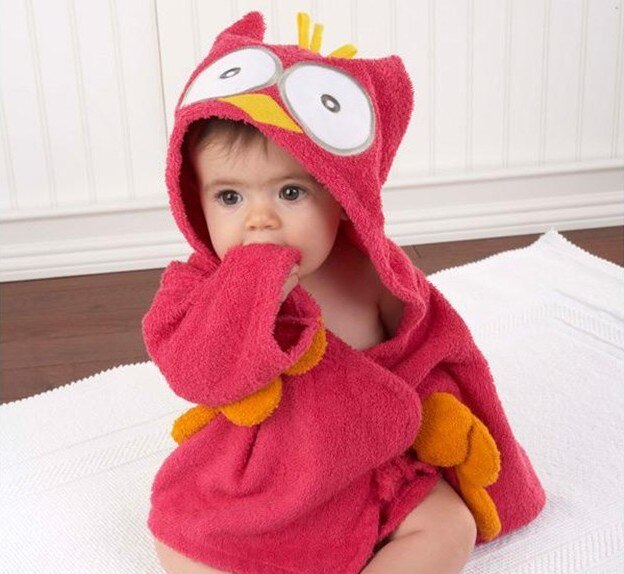 Soft Baby Animal Bathrobe - AnimalHug-Rode Uil-0-1 Year-State of Style