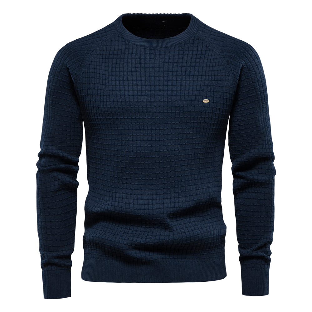 Soft Cotton Men's Sweater - Sven-Dark Blue-S-State of Style