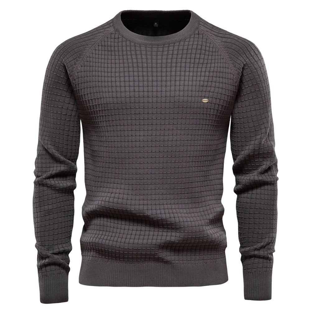 Soft Cotton Men's Sweater - Sven-Dark Gray-S-State of Style