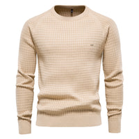 Soft Cotton Men's Sweater - Sven-Khaki-S-State of Style