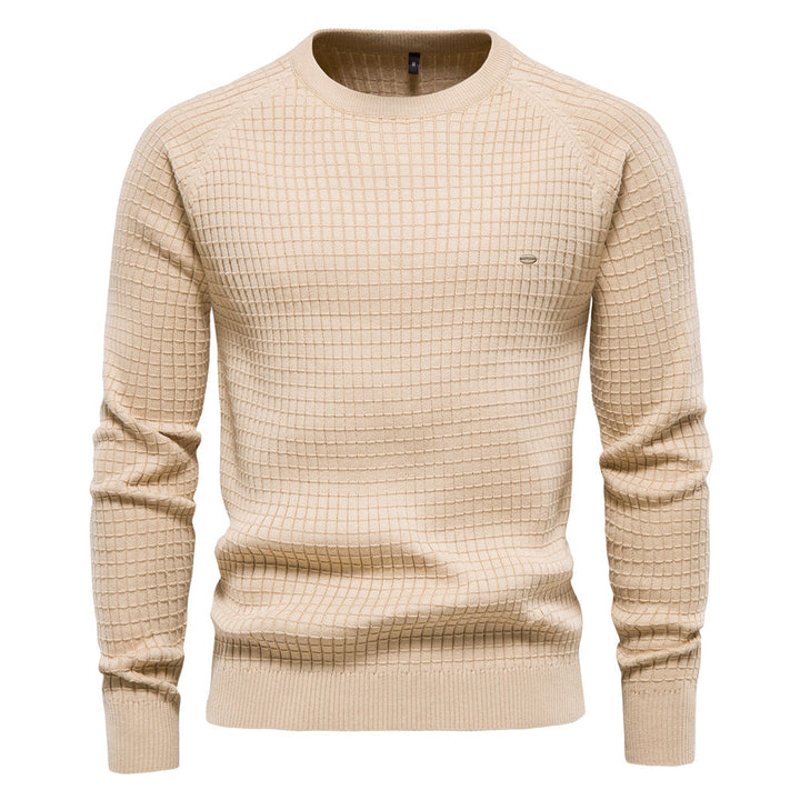 Soft Cotton Men's Sweater - Sven-Khaki-S-State of Style