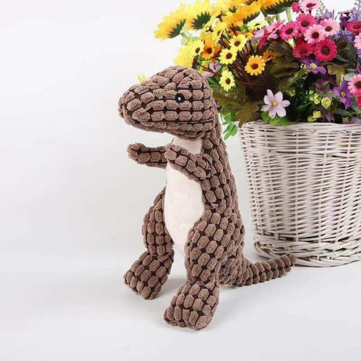 Soft Cuddly Dinosaur for Pets (Buy 1 Get 1 Free) - DinoPal-Brown + Green-State of Style