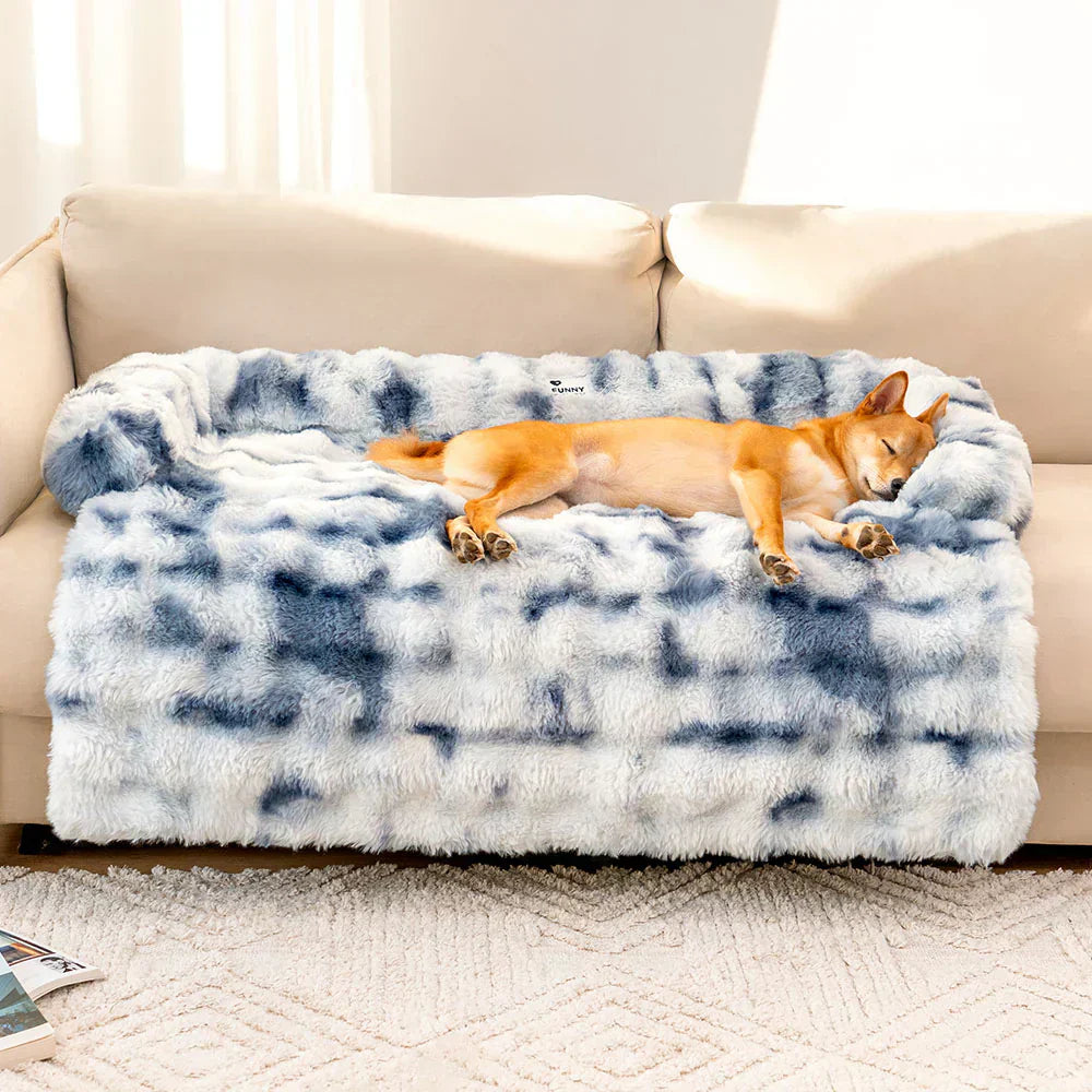Soft Dog Bed - PlushNest-Tie-dye Blue-S-State of Style