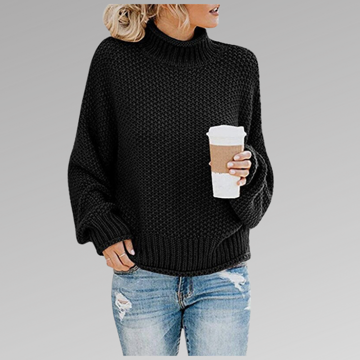 Soft Knit Women's Sweater - Luna-Black-S-State of Style