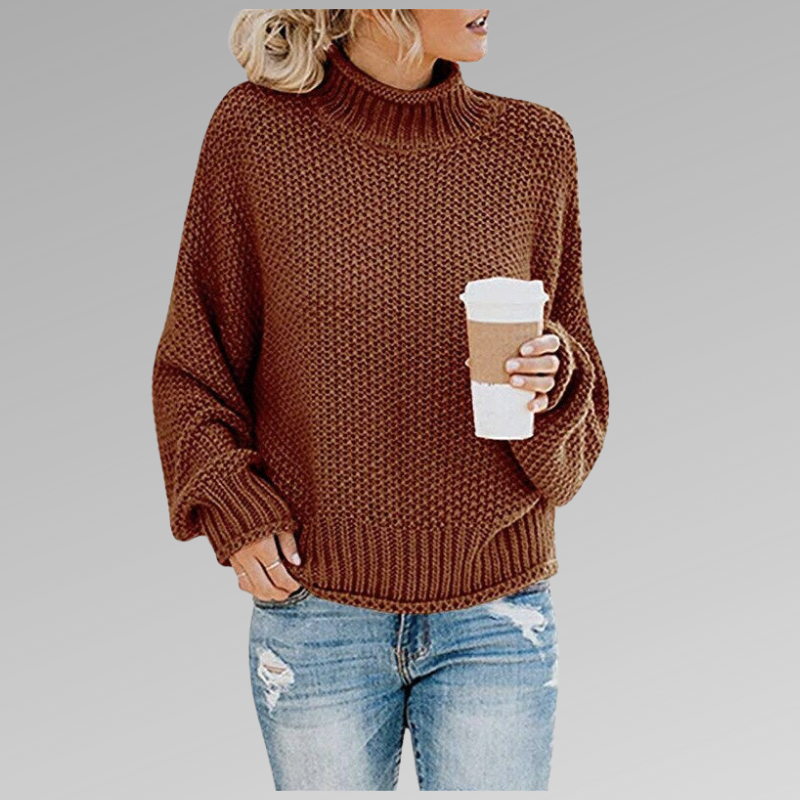 Soft Knit Women's Sweater - Luna-Brown-S-State of Style