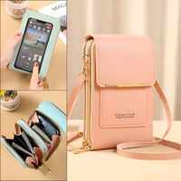Soft Leather Shoulder Bag with Anti-Theft Protection - SafeTouch-Pink-State of Style