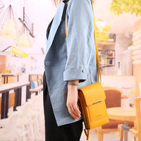 Soft Leather Shoulder Bag with Anti-Theft Protection - SafeTouch-Pink-State of Style