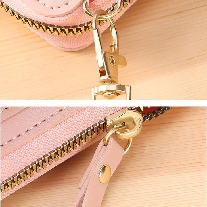 Soft Leather Shoulder Bag with Anti-Theft Protection - SafeTouch-Pink-State of Style
