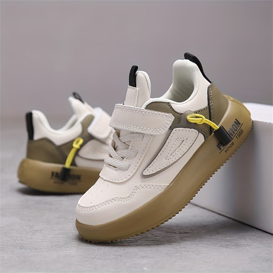 Soft Non-Slip Kids' Sneakers – Milo | For Comfort & Playful Fun Every Day-Beige Yellow-9-State of Style