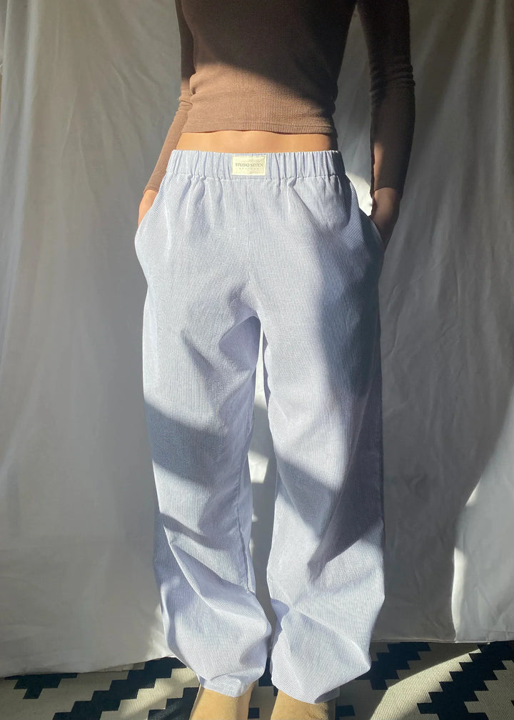 Soft Organic Cotton Lounge Trousers – Sienna-Light blue-XS-State of Style