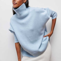 Soft Oversized Turtleneck Sweater - Celeste-Blue-One Size-State of Style