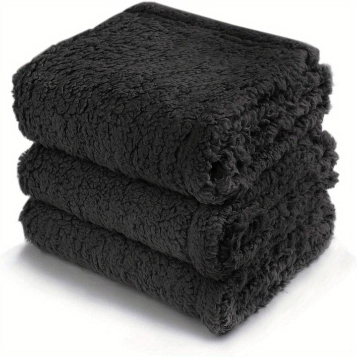 Soft Puppy Blanket - SnuggleFur Fleece-Black-80 x 100 cm-State of Style