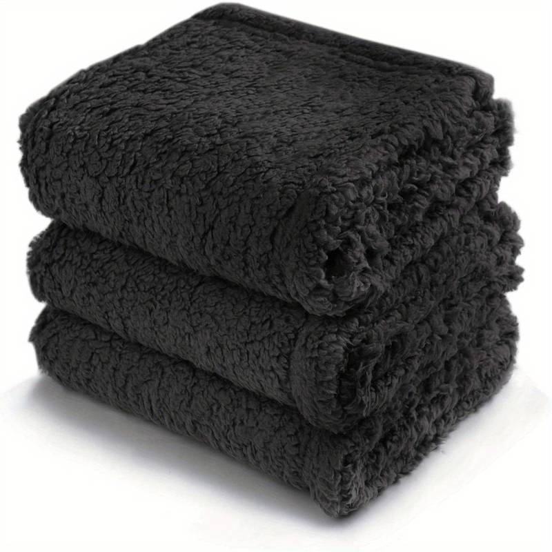 Soft Puppy Blanket - SnuggleFur Fleece-Black-80 x 100 cm-State of Style