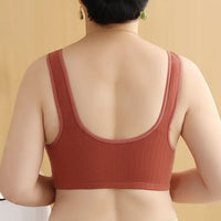Soft Vest-Style Plus Size Bra-Beige-12-State of Style