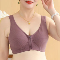 Soft Vest-Style Plus Size Bra-Beige-12-State of Style