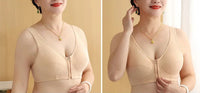 Soft Vest-Style Plus Size Bra-Beige-12-State of Style